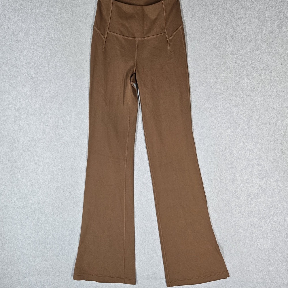 Lululemon Women Activewear Pants 4 Brown Groove Super High Rise Split Hem Flare